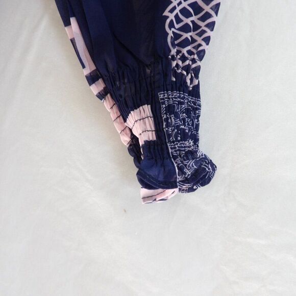 Han Queen Printed Long Sleeve Lined Pleated Dress |‎ medium - Picture 10 of 15